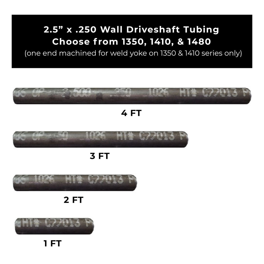 WOD Drive Shaft DOM Tubing- 1350, 1410, or 1480