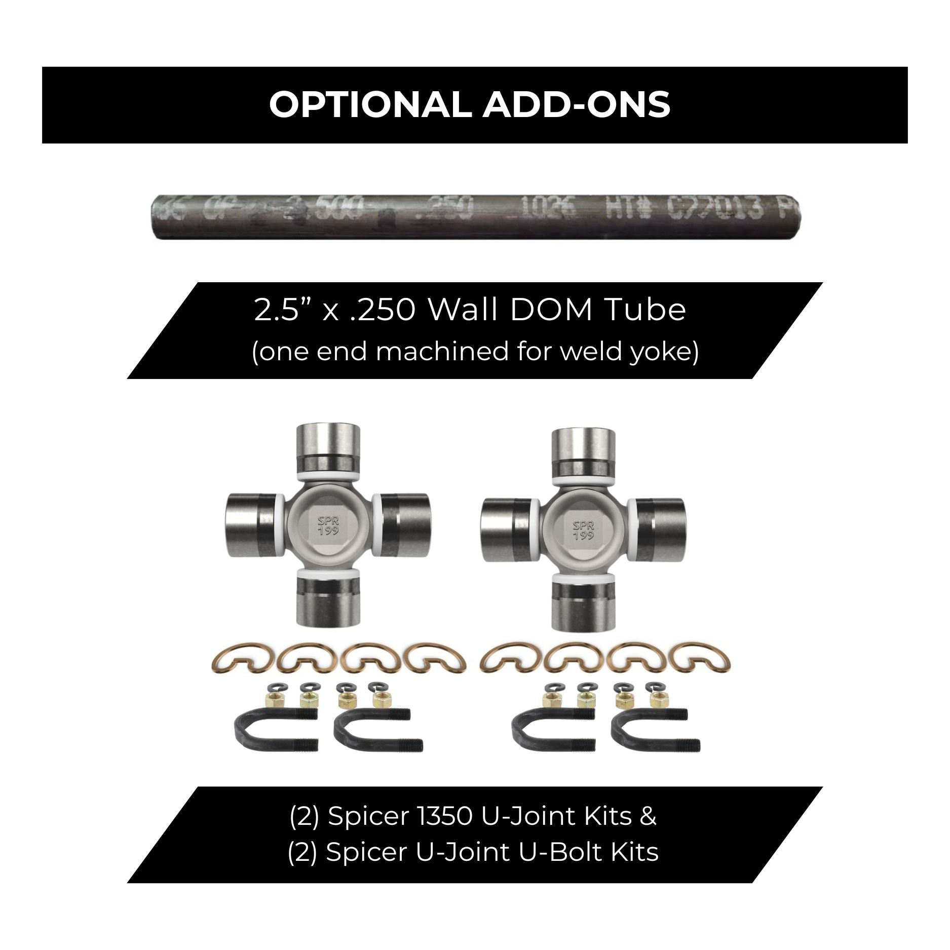 WOD 1350 Driveshaft DIY Builder Kit