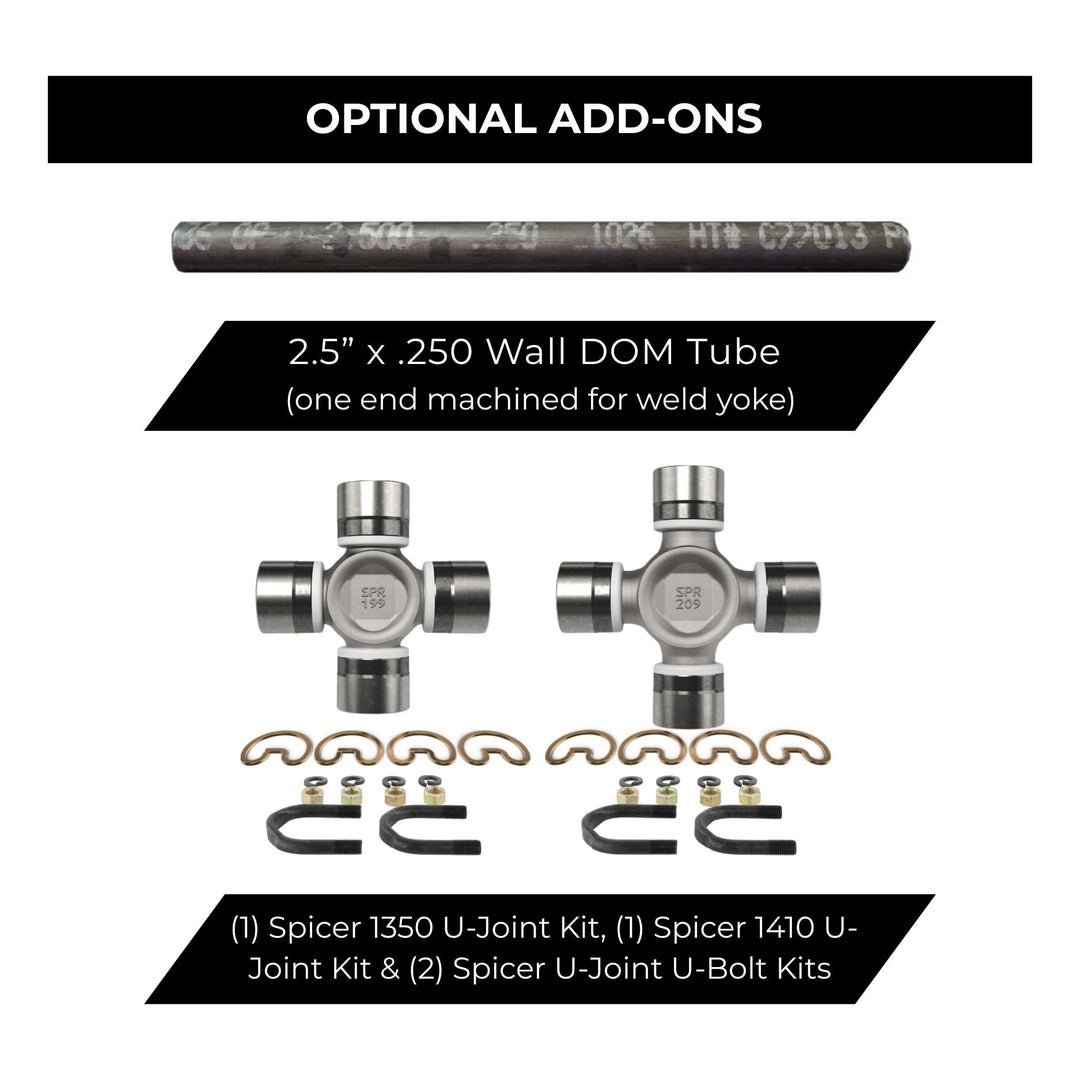WOD 1350 Weld/1410 Slip Driveshaft Builder Kit