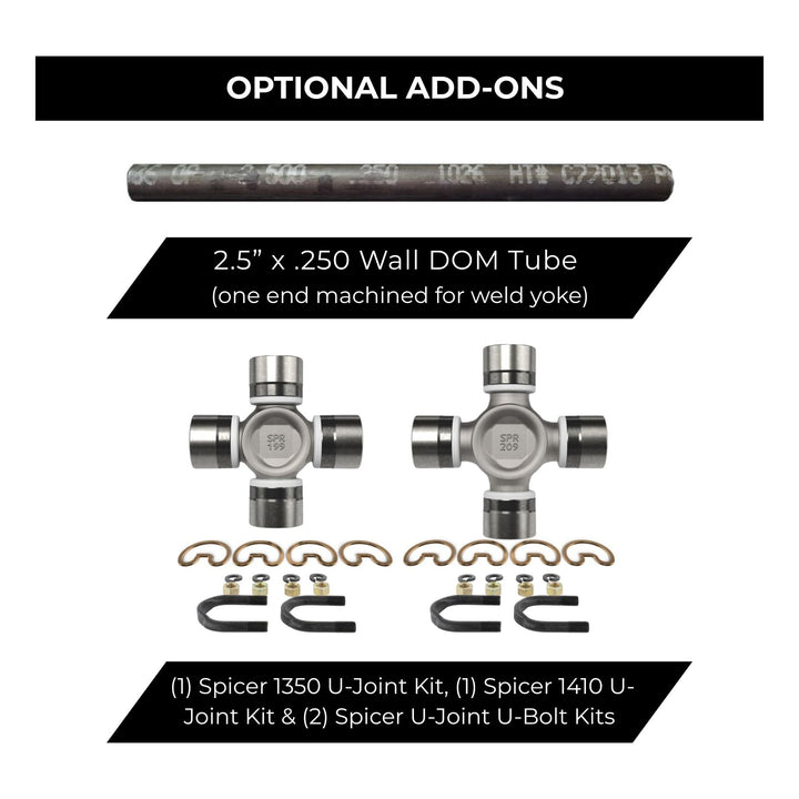 WOD 1350 Weld/1410 Slip Driveshaft Builder Kit