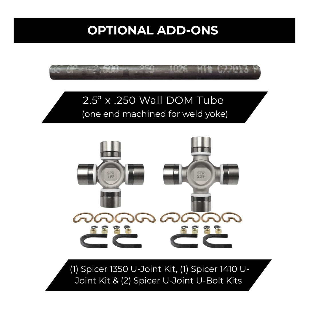 WOD 1410 Weld/1350 Slip Driveshaft Builder Kit