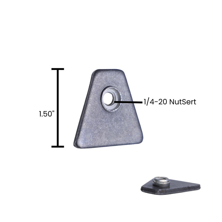 Flat Panel Mounting Tabs with 1/4"-20 NutSerts (Set of 10)