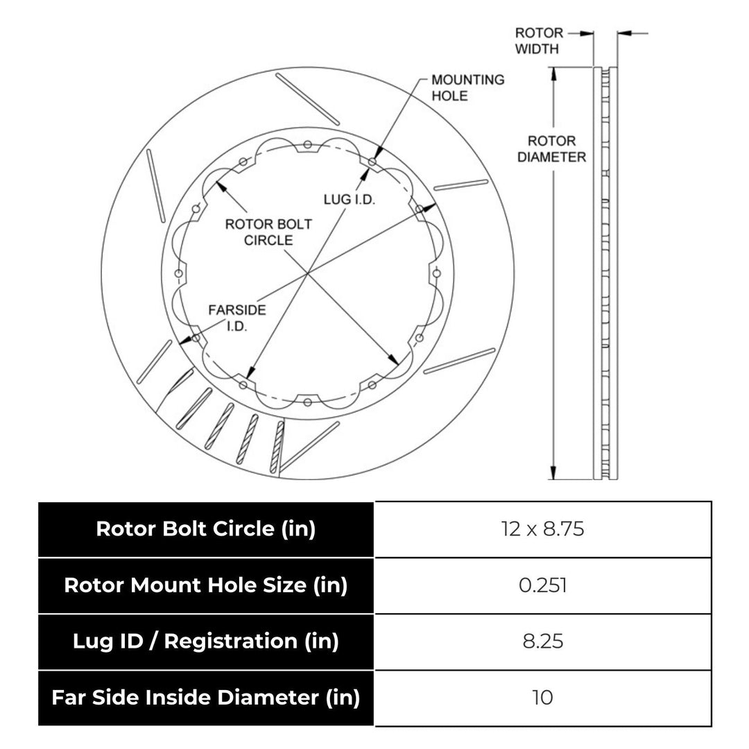 Wilwood GT-36 Straight Vane Brake Rotor