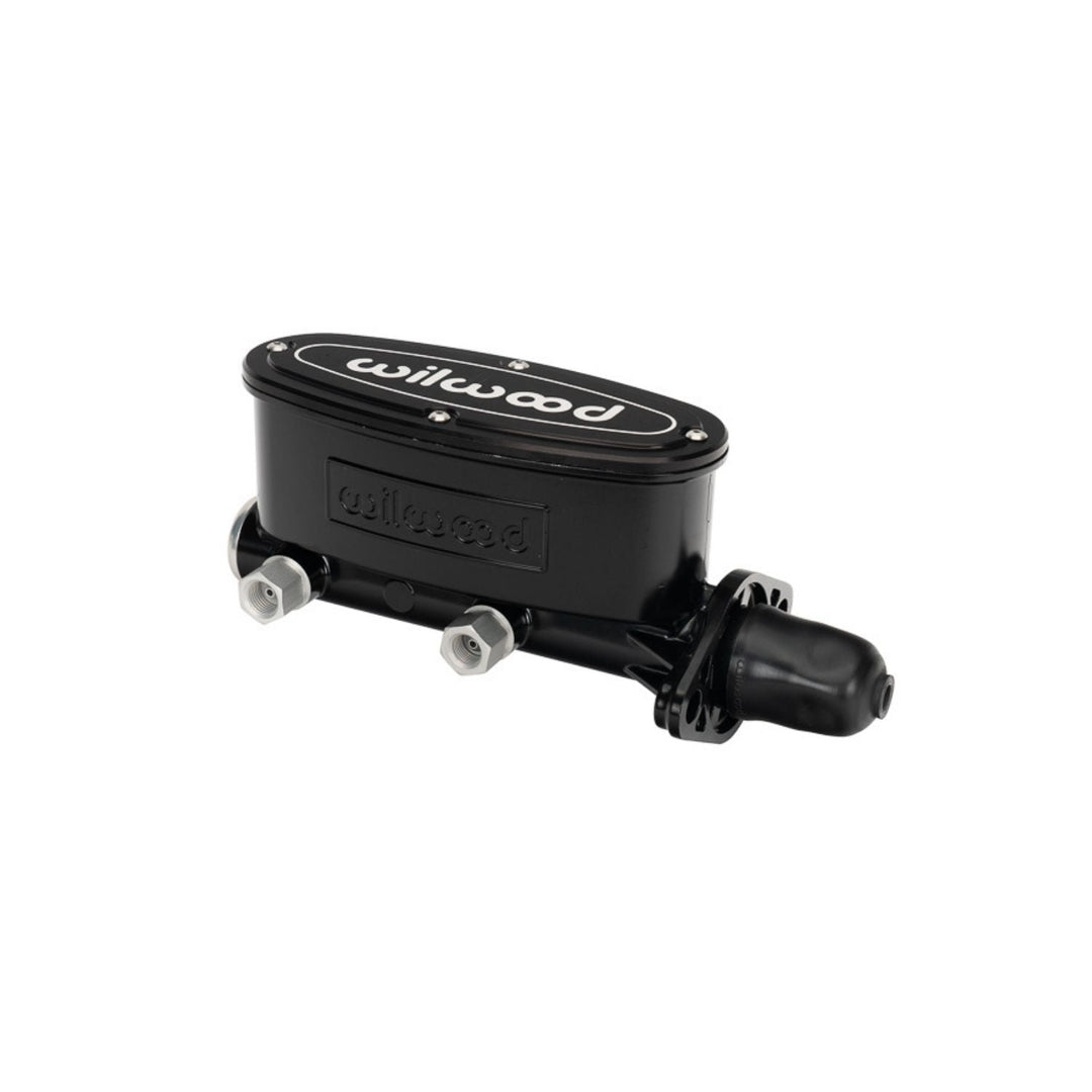 Black Wilwood master cylinder for power brakes with &