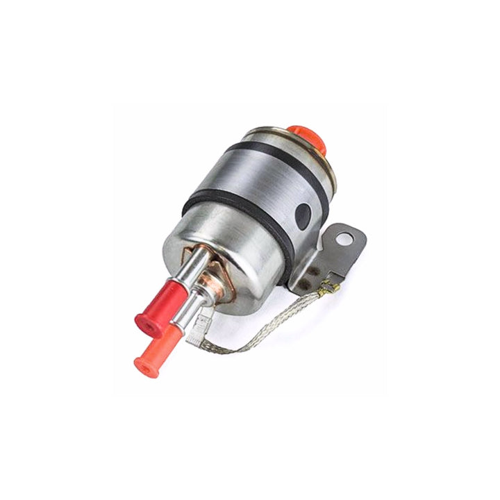 LS swap deadhead fuel system regulator filter with red and silver design on a white background