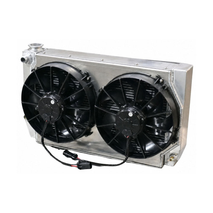 dual electric radiator fan kit on a white background