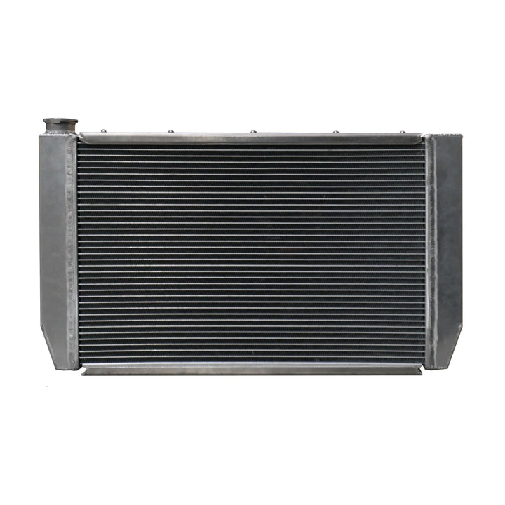dual fan radiator on a white background