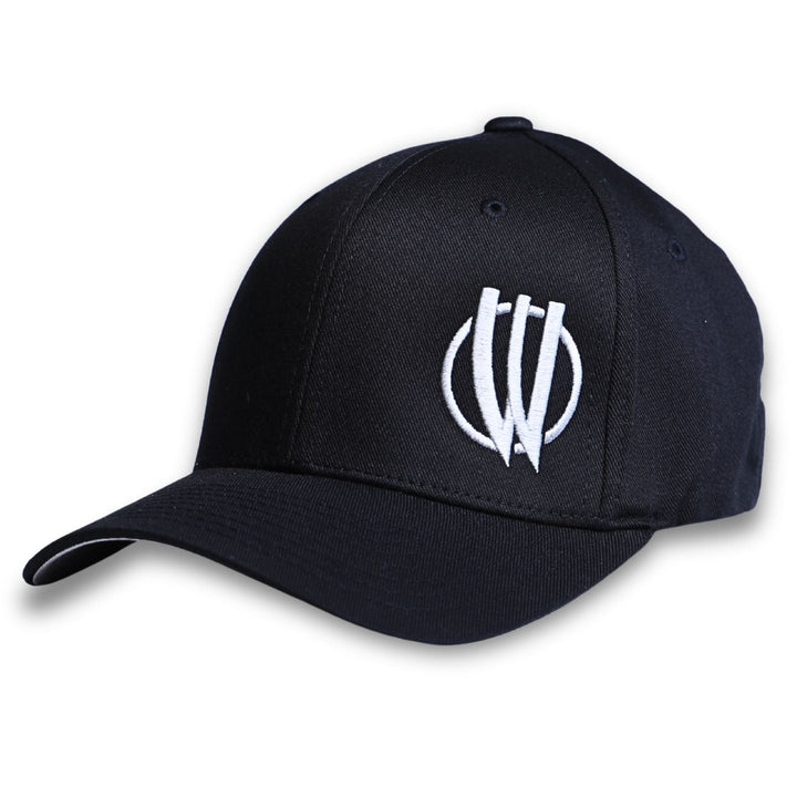 Wide Open Design Flexfit Cap – Black Brushed Twill