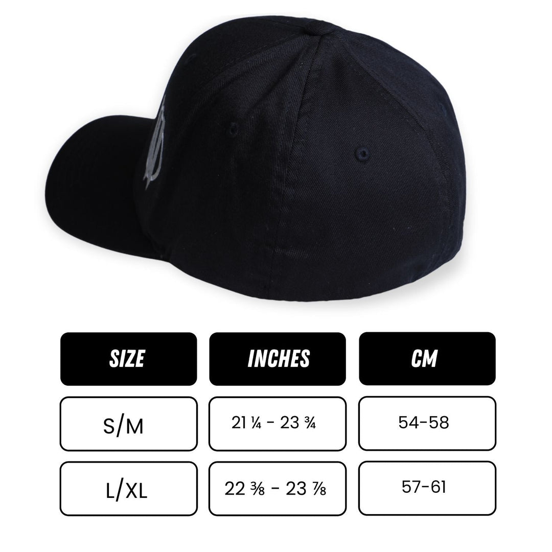 Wide Open Design Flexfit Cap with Stitched Logo
