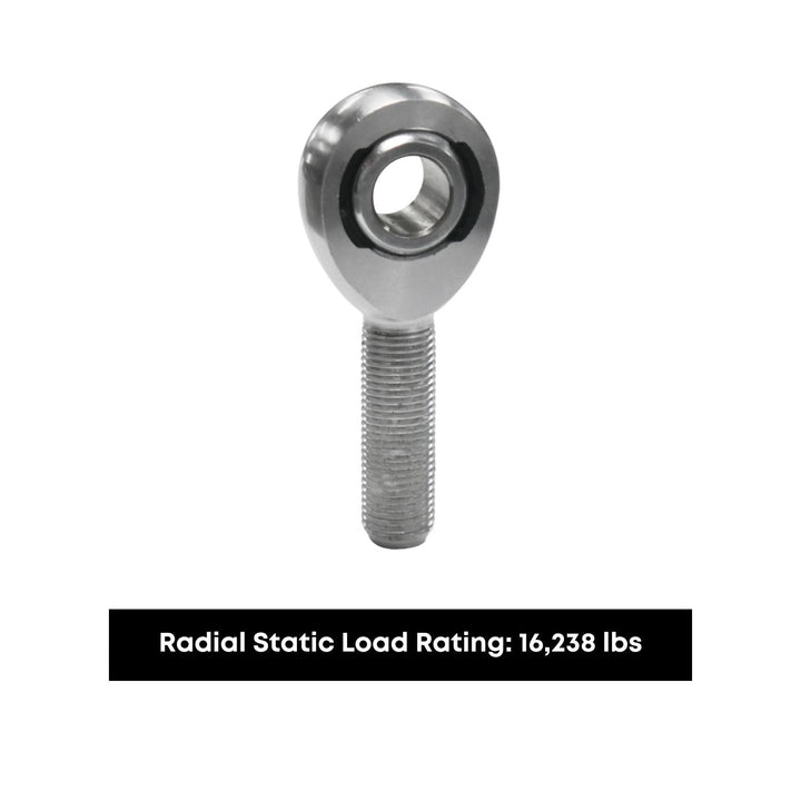 four link suspension rod end with radial static load rating on a white background