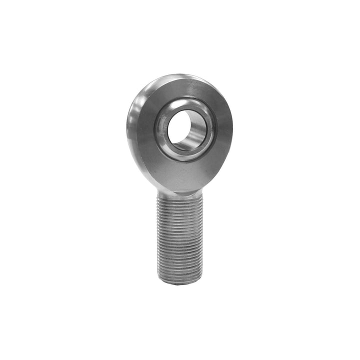 1-1/4-12 chromoly rod end with threaded rod on a white background