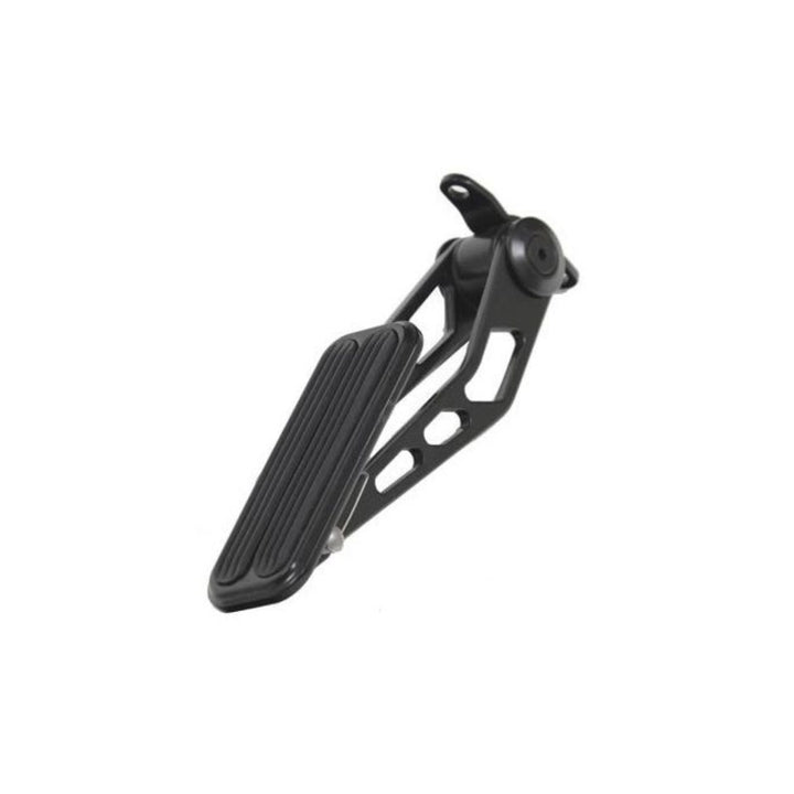 Black lokar steel throttle pedal assembly collapsed on a white background