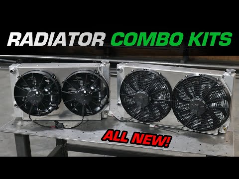 ALLOYWORKS 3-Row Dragster Roadster Racing Radiator – With Shroud, Fan & Relay – Silver