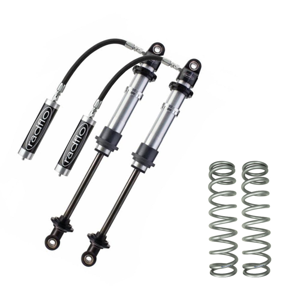 Radflo 2.0 - 12" Travel Remote Reservoir Shocks (x2) & Eibach Coilover Springs (x2)