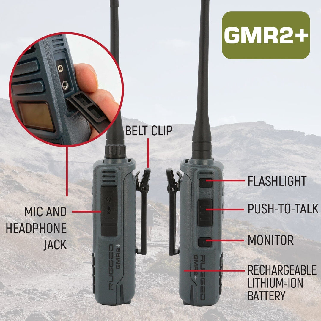 GMR2 PLUS Two-Radio Adventure Pack with XL Batteries - Rugged Radios - Product image 4