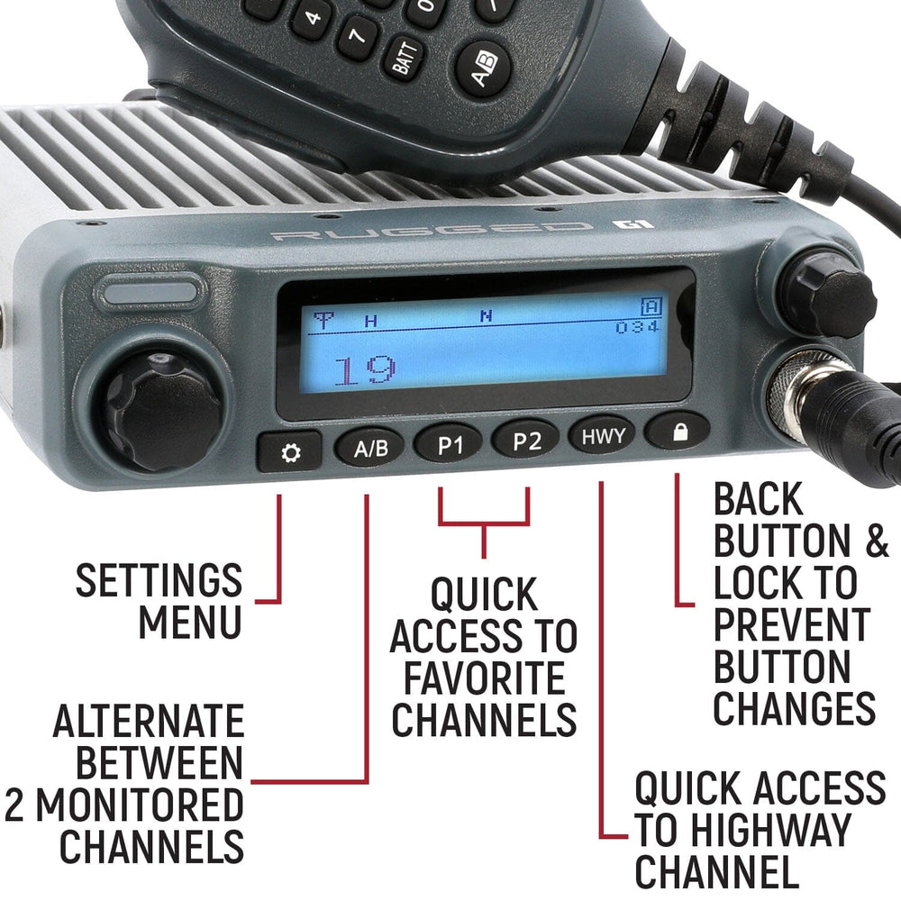 G1 Waterproof GMRS Mobile Radio & Antenna Kit - Rugged Radios Adventure Series - Product image 2