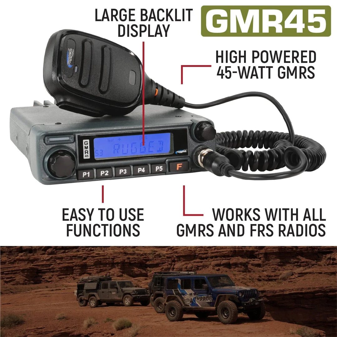 GMR45 High Power 45W GMRS Mobile Radio - Rugged Radios