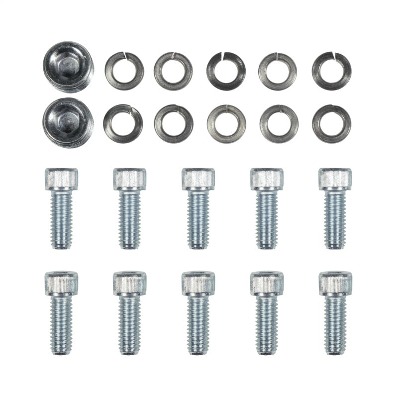 Dana 60 off road differential cover hardware on a white background